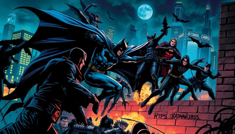 Experience the thrilling moment from https://batman138ss.com as Batman battles villains in Gotham's shadows.