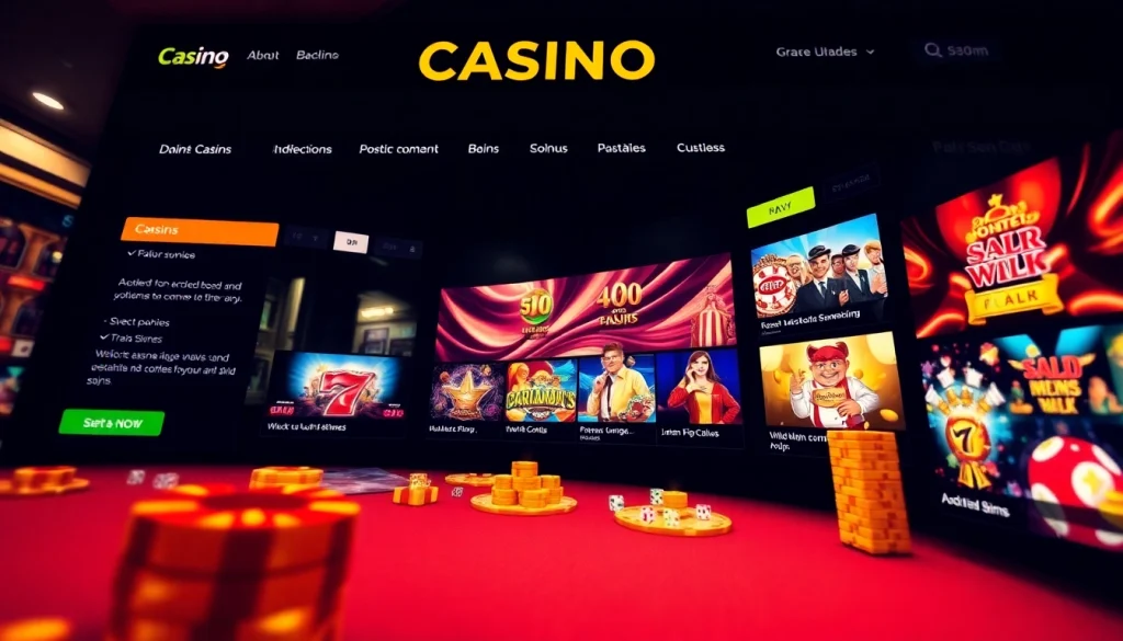 bästa utländska Casino interface featuring diverse games and user-friendly options for an exhilarating gaming experience