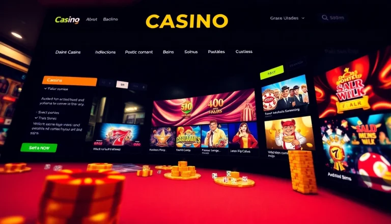 bästa utländska Casino interface featuring diverse games and user-friendly options for an exhilarating gaming experience
